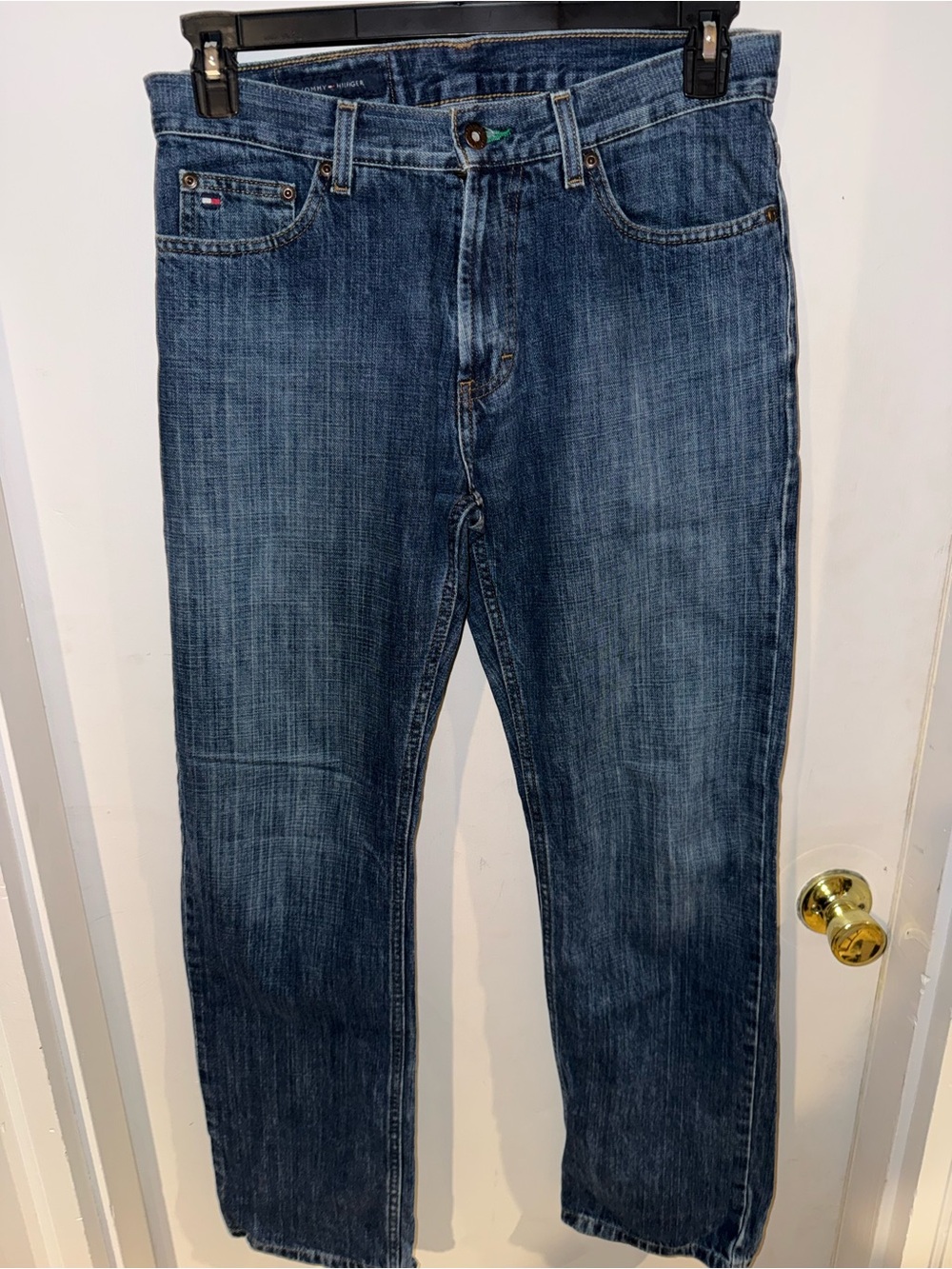 Tommy Hilfiger Men’s Indigo Custom Straight Jeans 30/32